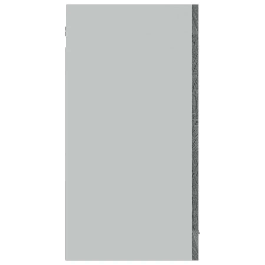 Vitrine suspendue "Lyon" Gris Sonoma 80 x 31 x 60 cm Bois d'ingénierie - 6