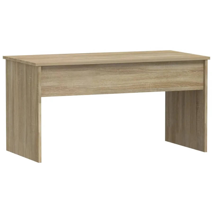 Table basse chêne fumé 102x50,5x52,5 cm bois d'ingénierie - 3