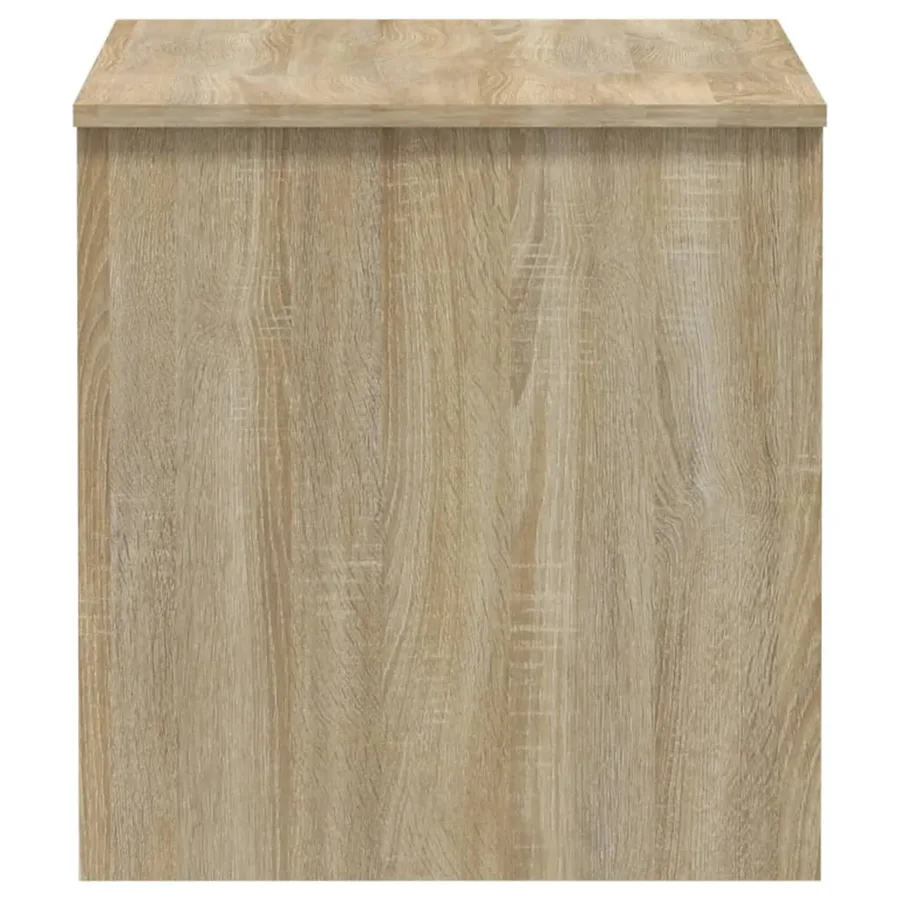 Table basse chêne fumé 102x50,5x52,5 cm bois d'ingénierie - 5
