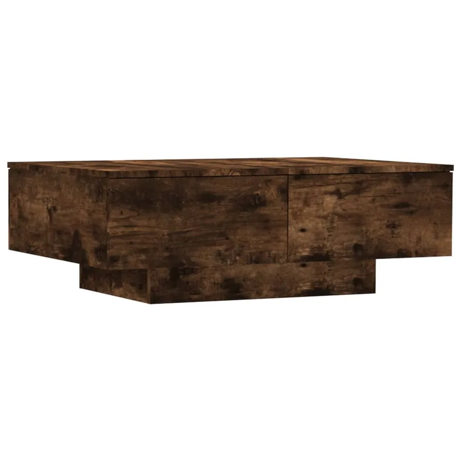 Table basse Chêne fumé 90x60x31 cm Bois d'ingénierie - 2