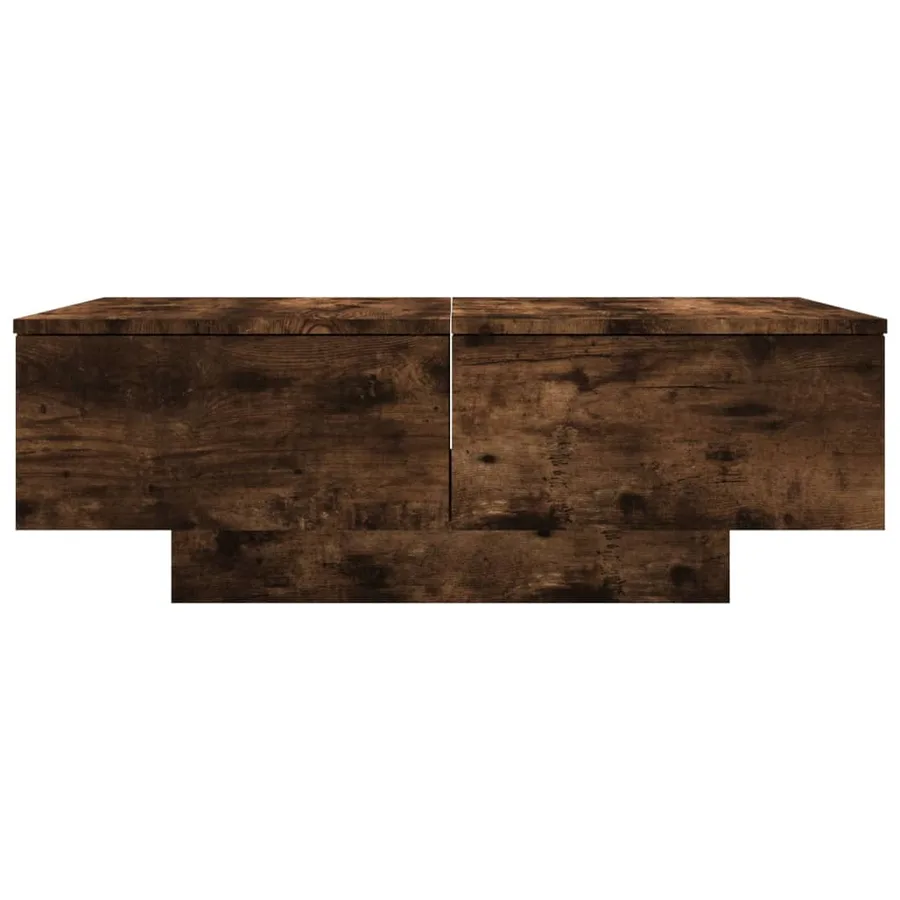 Table basse Chêne fumé 90x60x31 cm Bois d'ingénierie - 5