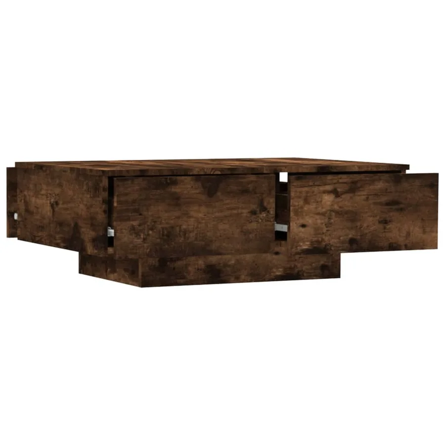 Table basse Chêne fumé 90x60x31 cm Bois d'ingénierie - 7