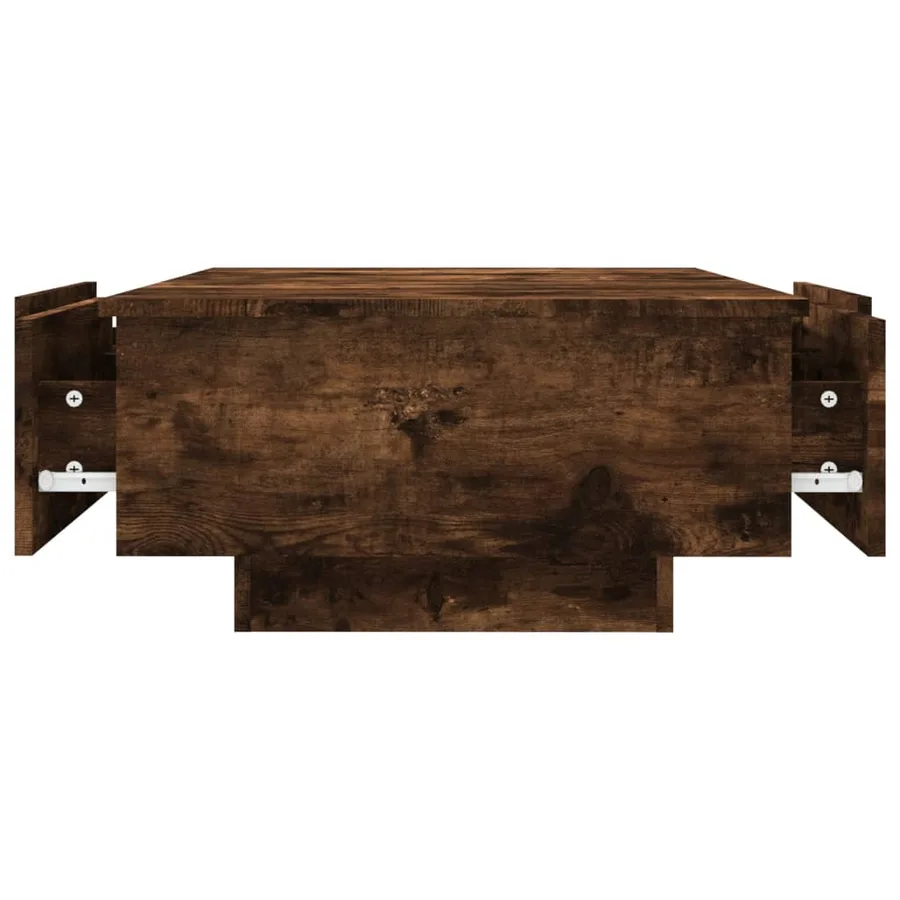 Table basse Chêne fumé 90x60x31 cm Bois d'ingénierie - 8