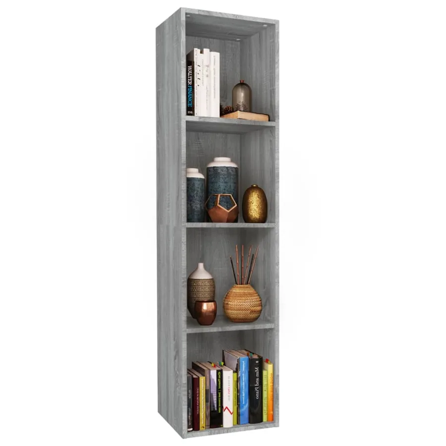 Bibliothèque/Meuble TV Sonoma gris 36x30x143 cm - 9