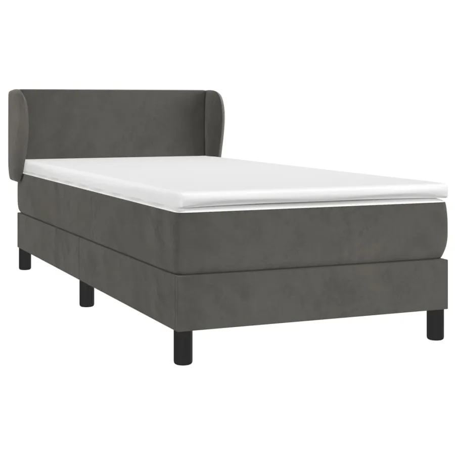Sommier à lattes de lit avec matelas Gris foncé 100x200 cm - 3