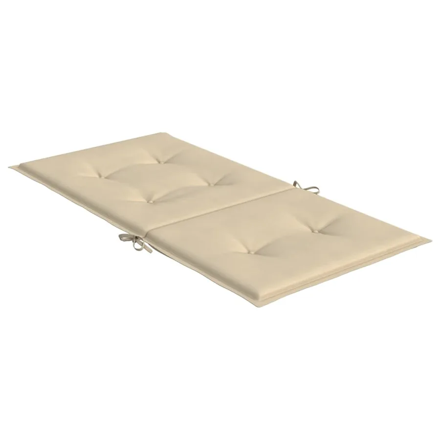 Coussins de chaise de jardin à dossier bas lot de 2 beige - 6