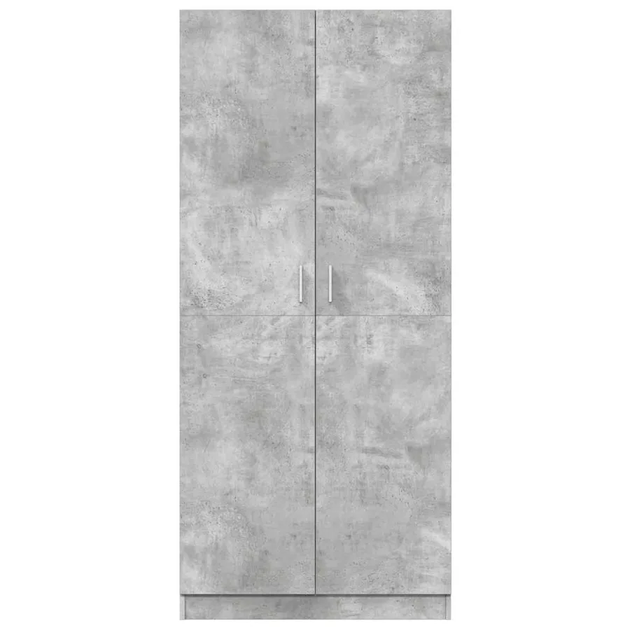 Garde-robe Gris béton 80x52x180 cm Bois d’ingénierie - 5