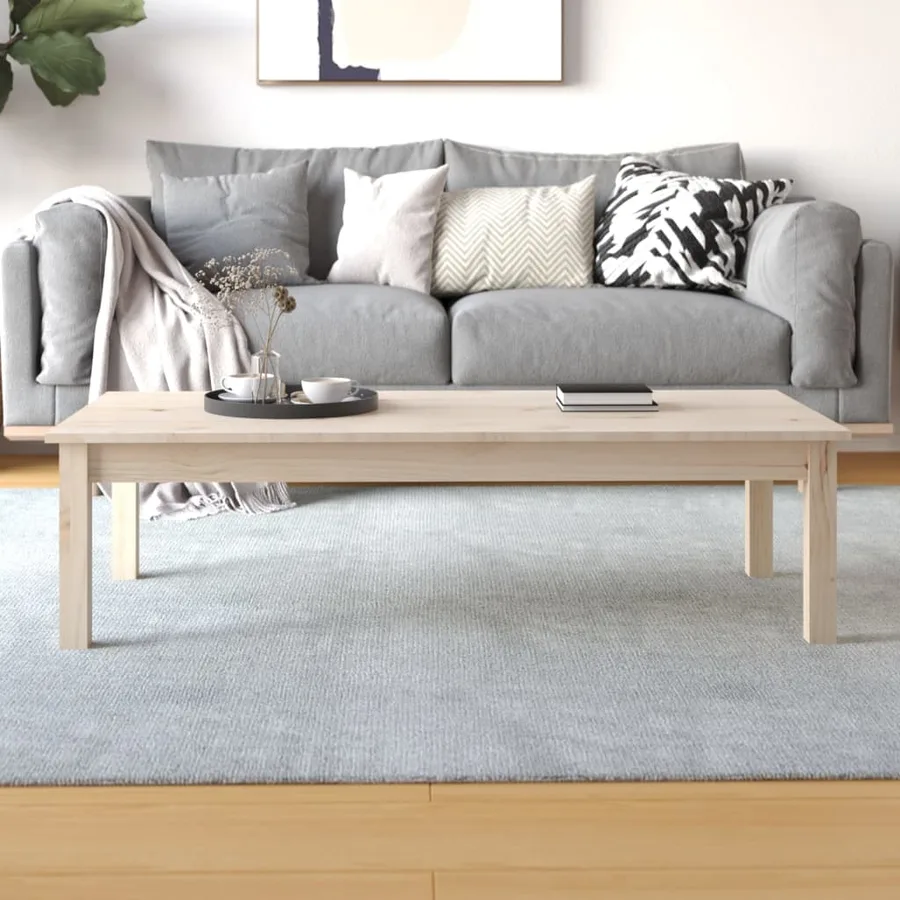 Table basse 110x50x30 cm Bois massif de pin - 5