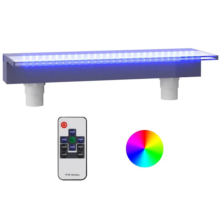 Déversoir pour cascade avec LED RVB Acrylique 60 cm - 2