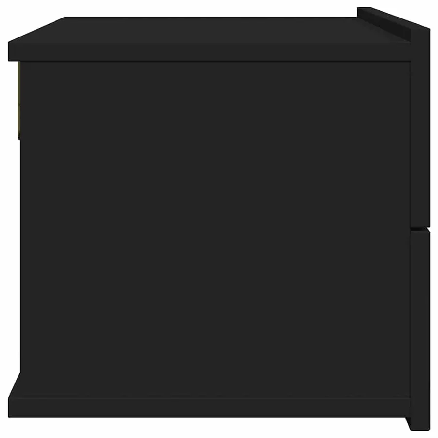 Table de chevet Noir 40x30x30 cm Bois d'ingénierie - 5
