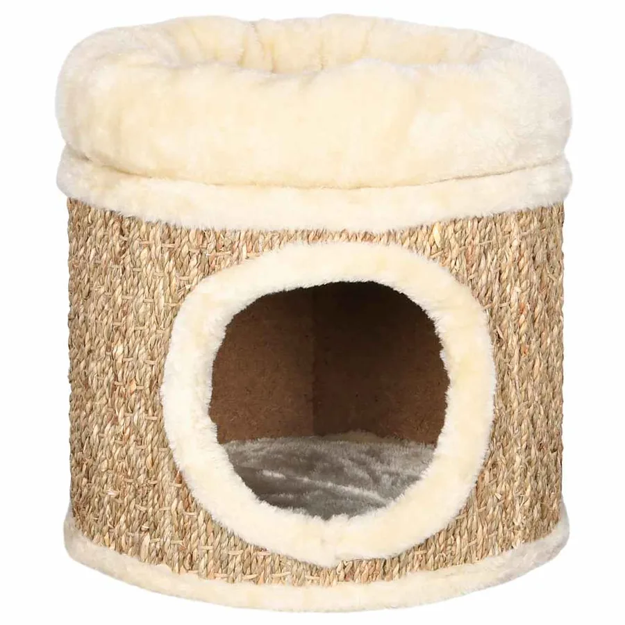 Maison pour chat avec coussin de luxe 33 cm Herbiers marins - 2