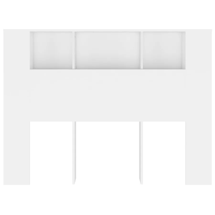 Armoire de tête de lit Blanc 140x18,5x104,5 cm - 3