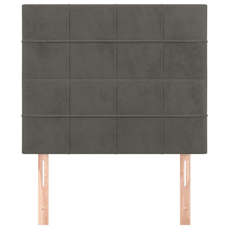 Tête de lit Gris foncé 100x5x118/128 cm Velours - 3