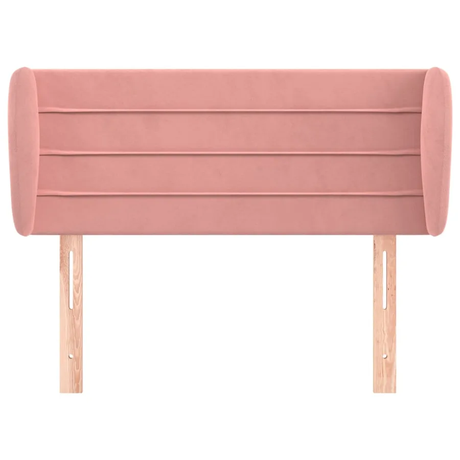 Tête de lit avec oreilles Rose 93x23x78/88 cm Velours - 3