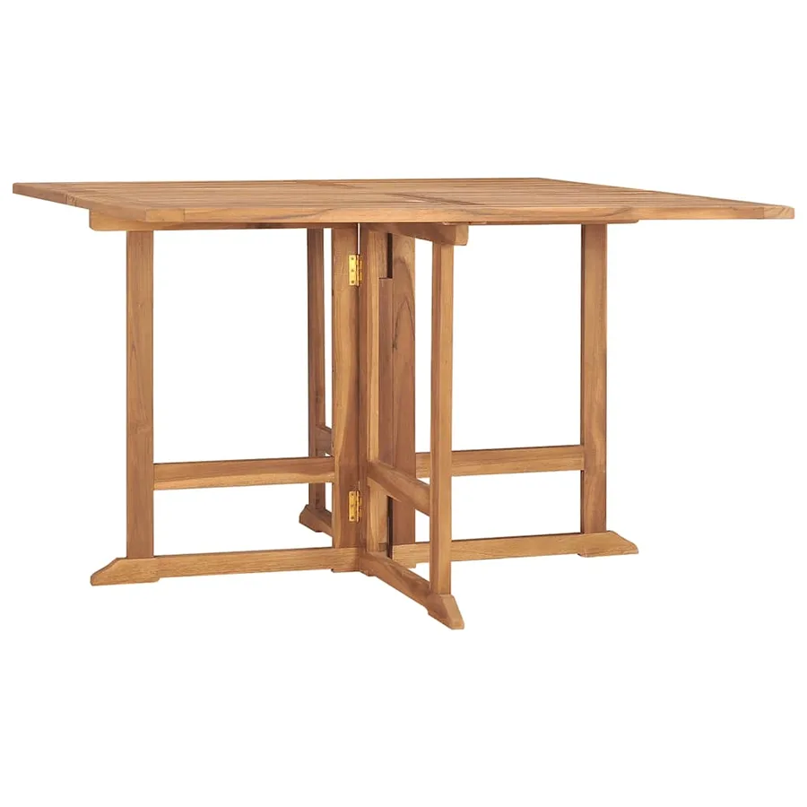 Ensemble à manger d'extérieur pliable 5 pcs Bois solide de teck - 4