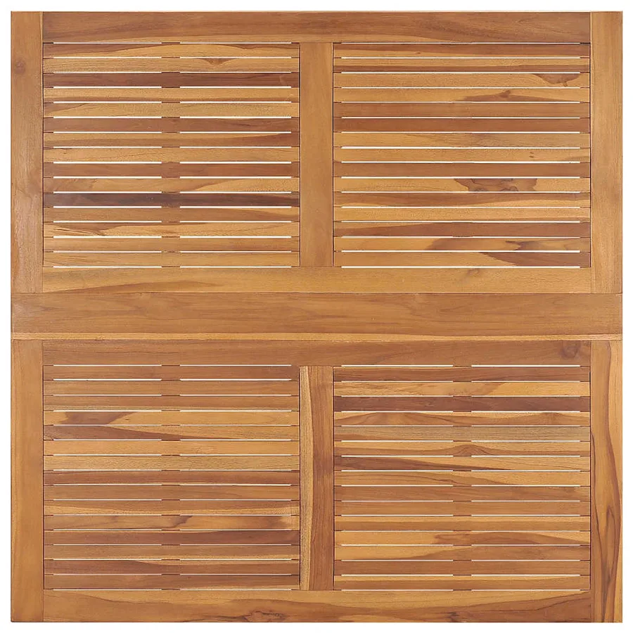 Ensemble à manger d'extérieur pliable 5 pcs Bois solide de teck - 6