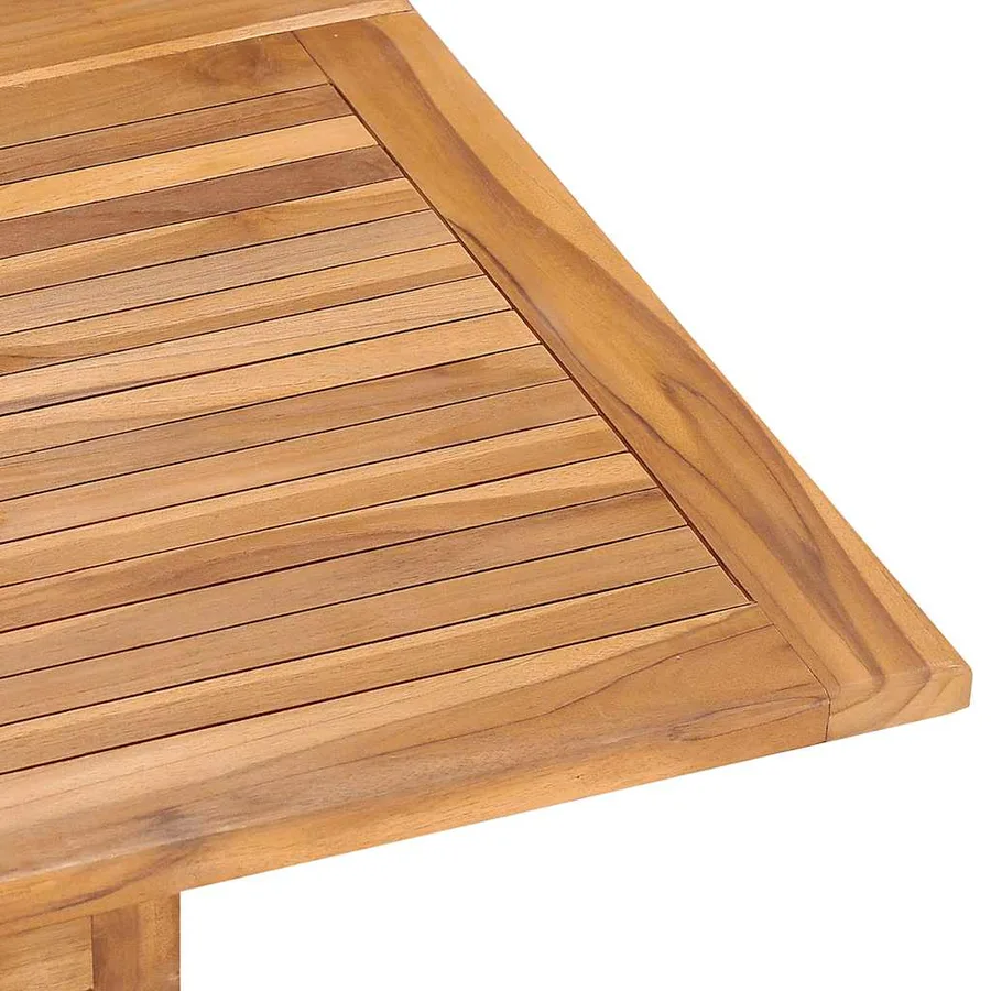 Ensemble à manger d'extérieur pliable 5 pcs Bois solide de teck - 7