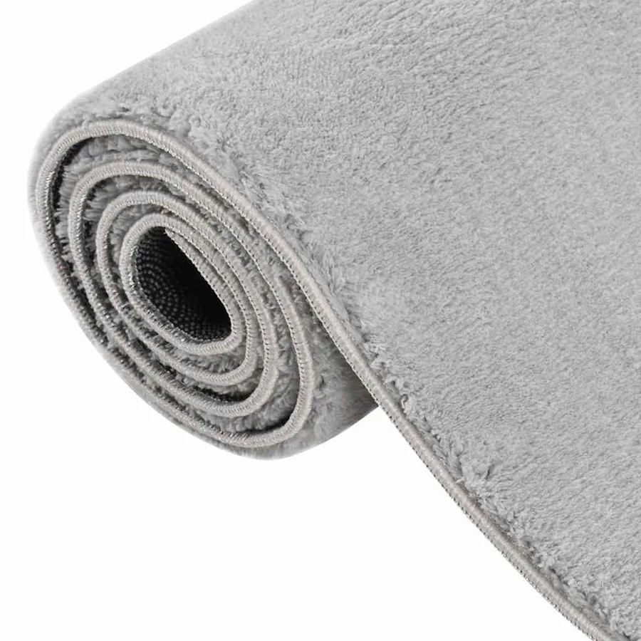 Tapis shaggy doux lavable 160x230 cm Antidérapant Gris - 4