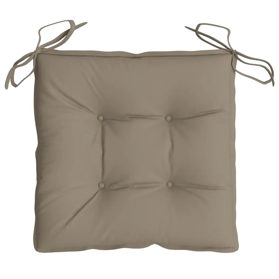Coussins de chaise lot de 4 taupe 50x50x7 cm tissu oxford - 6
