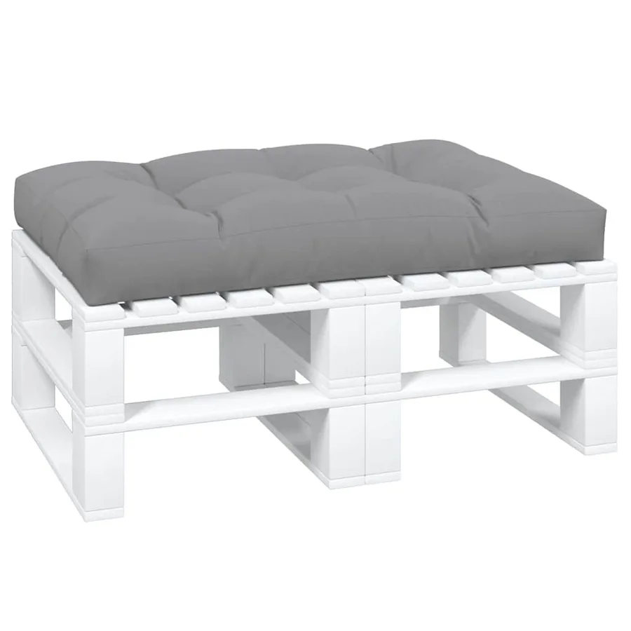 Coussin de palette 120x80x12 cm gris tissu - 3