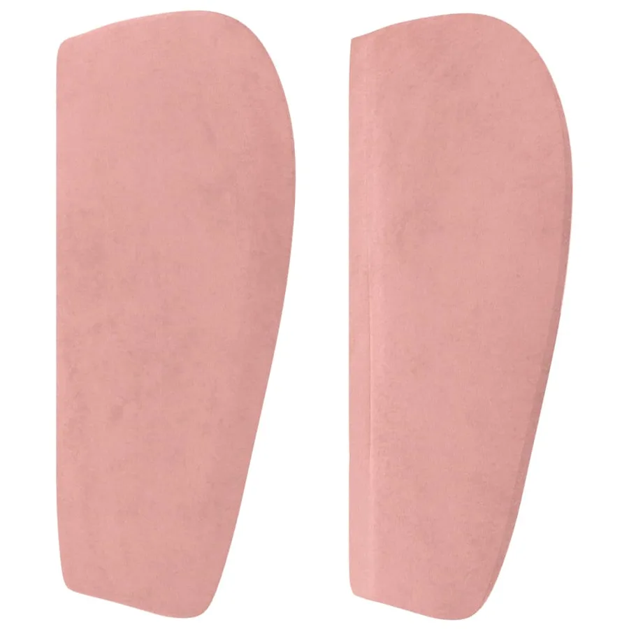 Tête de lit avec oreilles Rose 203x23x78/88 cm Velours - 4