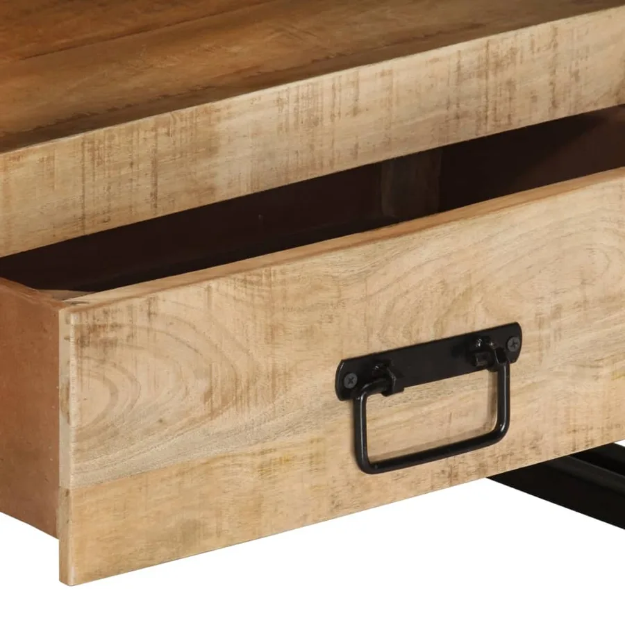 Meuble TV 100x30x45 cm Bois de manguier massif - 4