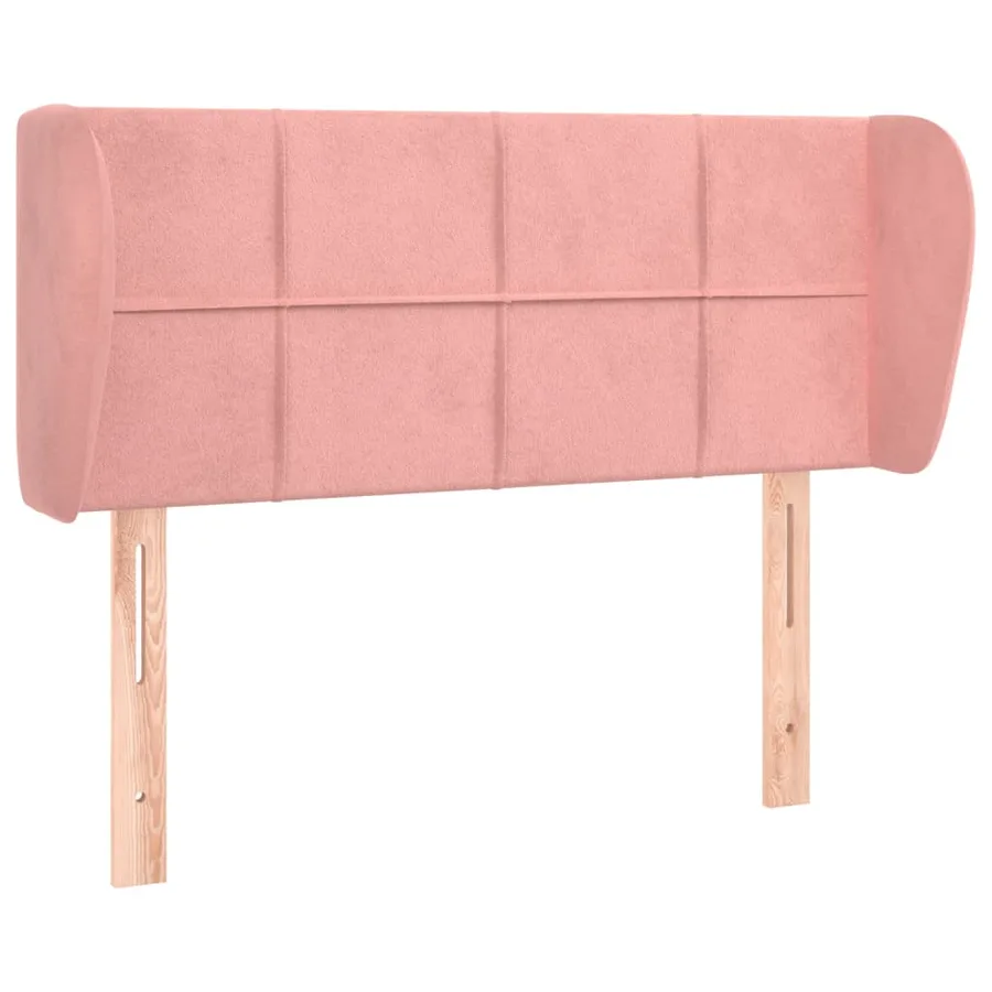 Tête de lit avec oreilles Rose 103x23x78/88 cm Velours - 2