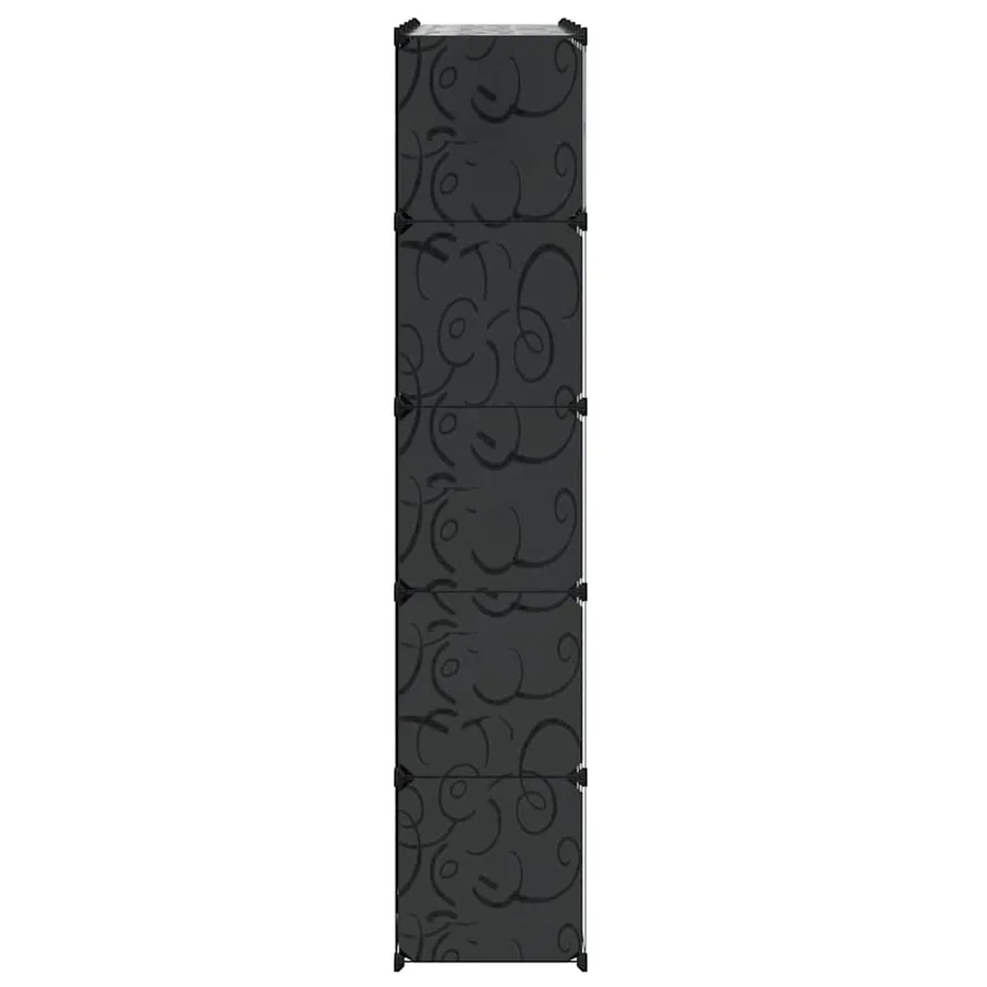 Armoire modulaire 14 compartiments Noir et blanc 37x146x180,5cm - 5
