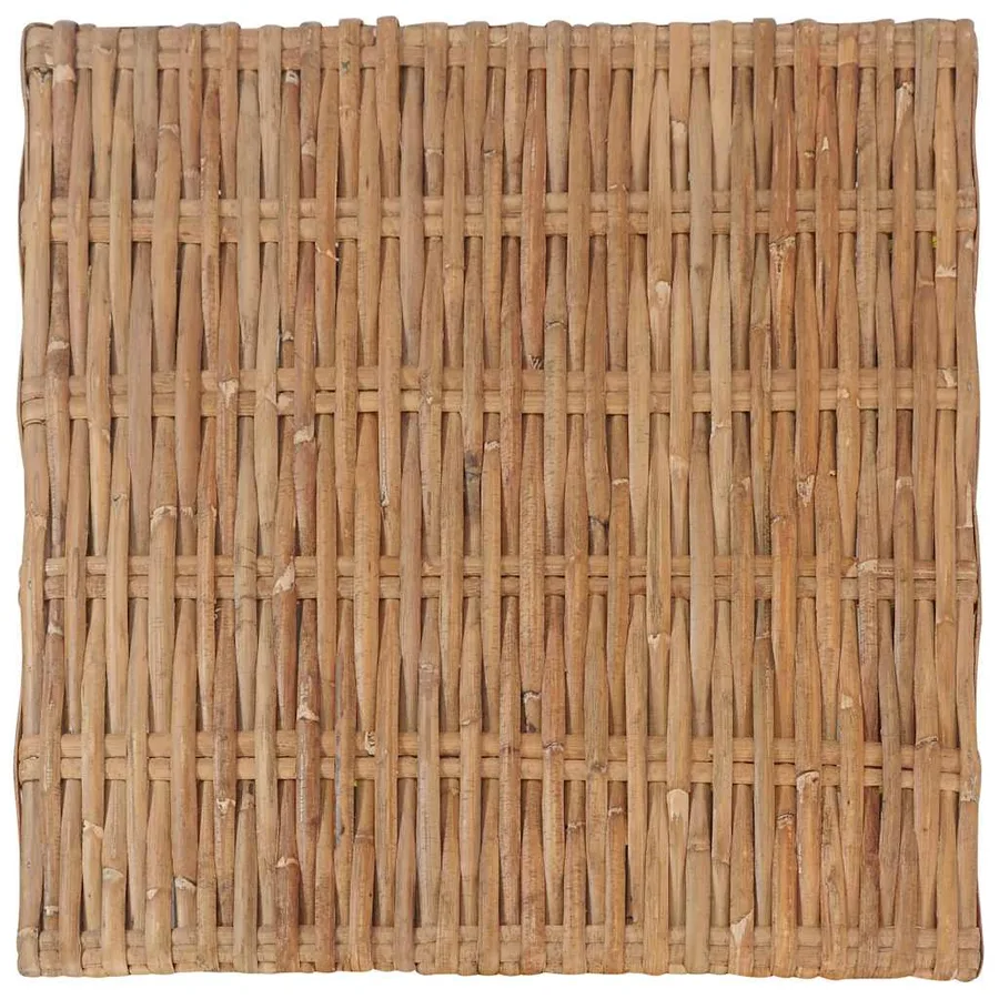 Repose-pied avec coussin Rotin naturel - 6