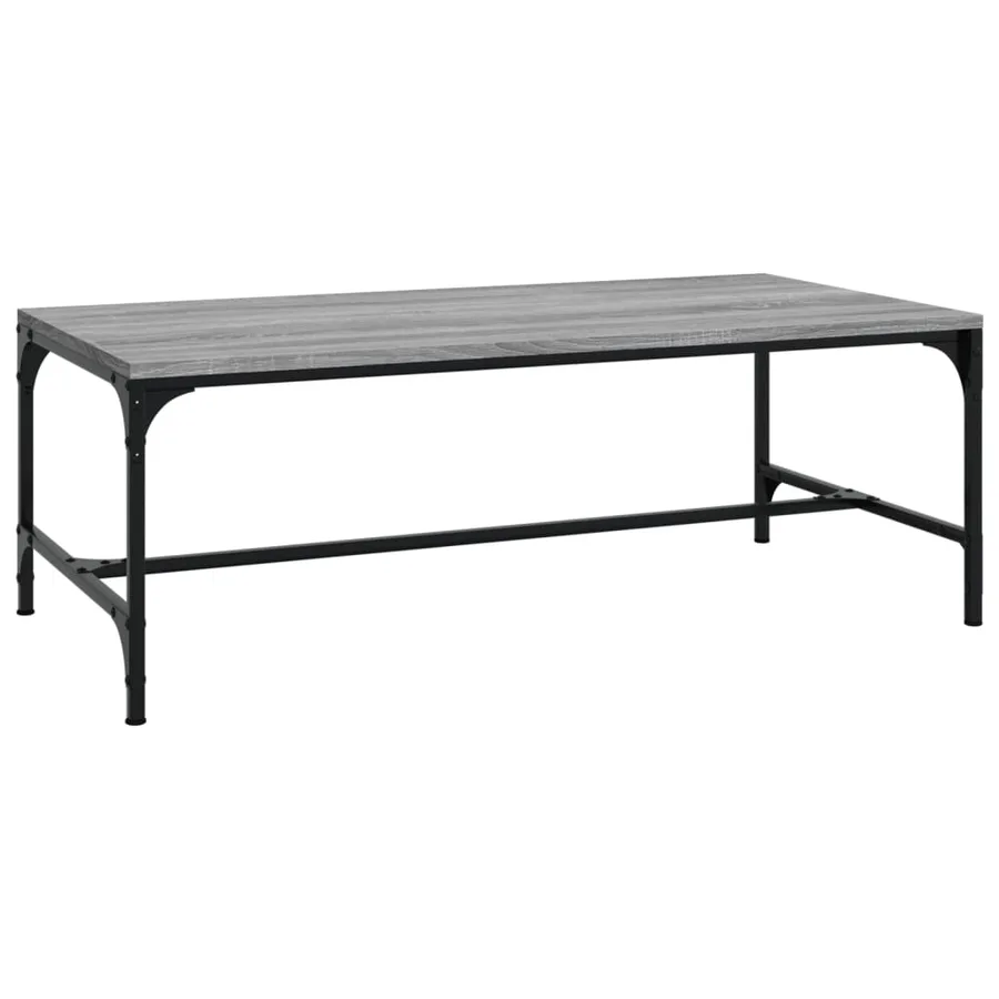 Table basse Sonoma gris 100x50x35 cm Bois d'ingénierie - 2