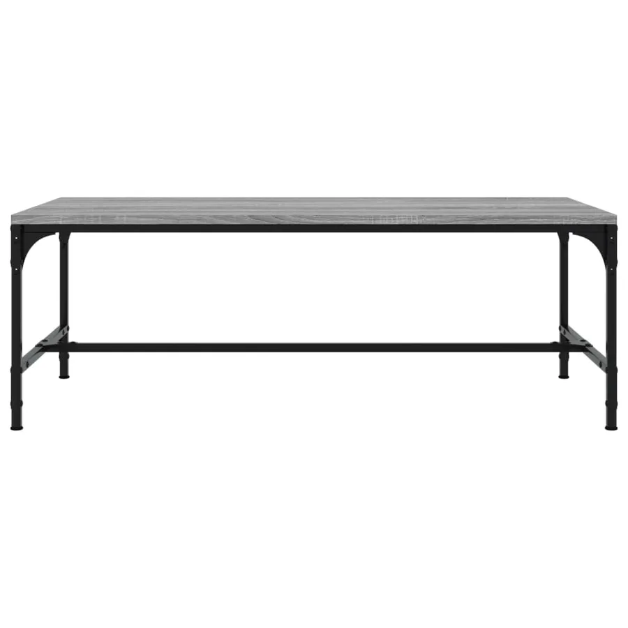 Table basse Sonoma gris 100x50x35 cm Bois d'ingénierie - 4