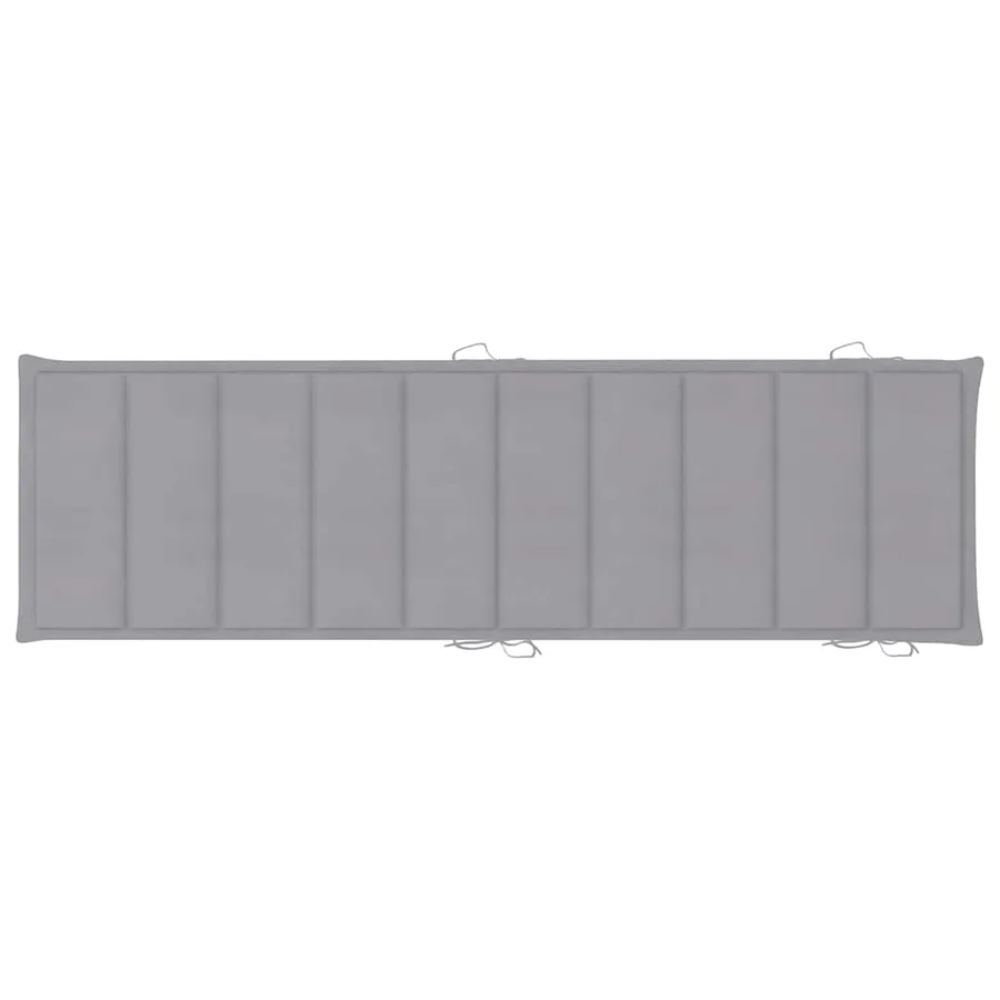 Chaises longues lot de 2 avec table et coussins Acacia solide - 10