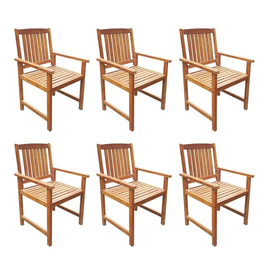 Jeu de salle à manger d'extérieur 7 pcs Bois d'acacia solide - 4