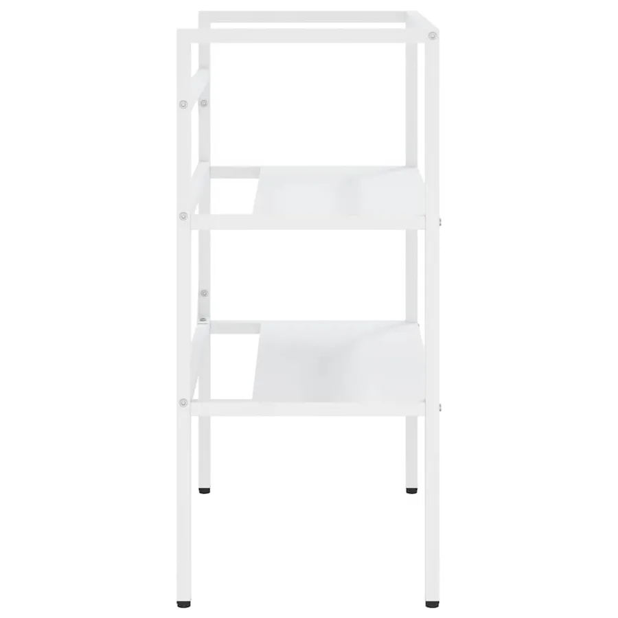 Cadre de lavabo de salle de bain Blanc 59x38x83 cm Fer - 5