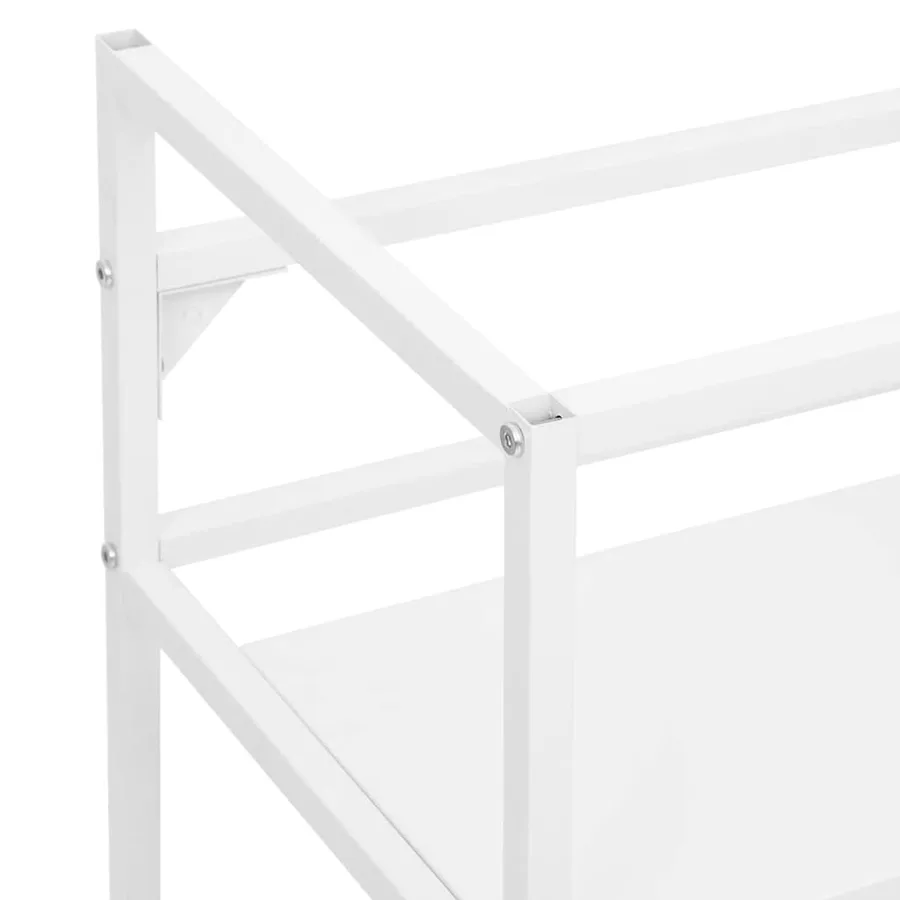 Cadre de lavabo de salle de bain Blanc 59x38x83 cm Fer - 7