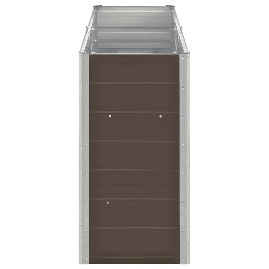 Lit surélevé de jardin Acier galvanisé 240x40x77 cm Marron - 5