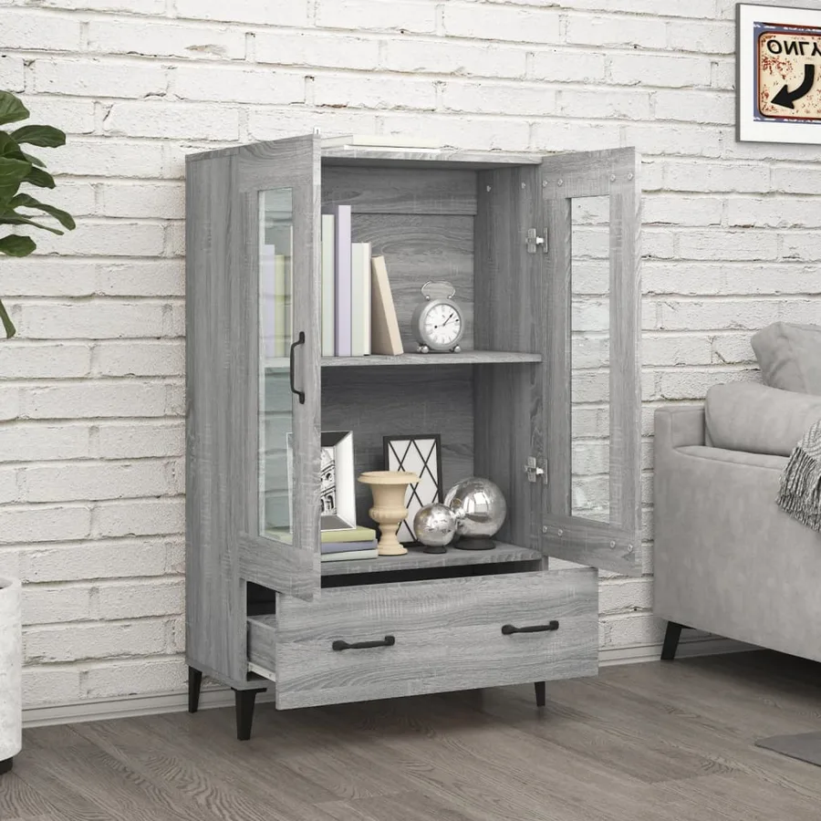Buffet Sonoma gris 70x31x115 cm Bois d'ingénierie - 3