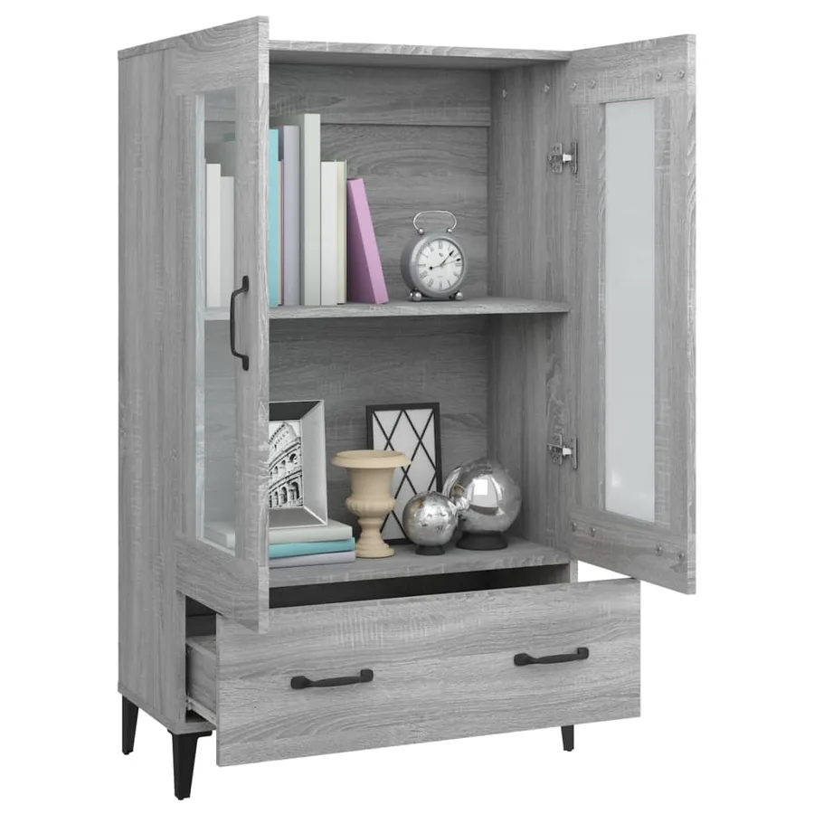 Buffet Sonoma gris 70x31x115 cm Bois d'ingénierie - 4