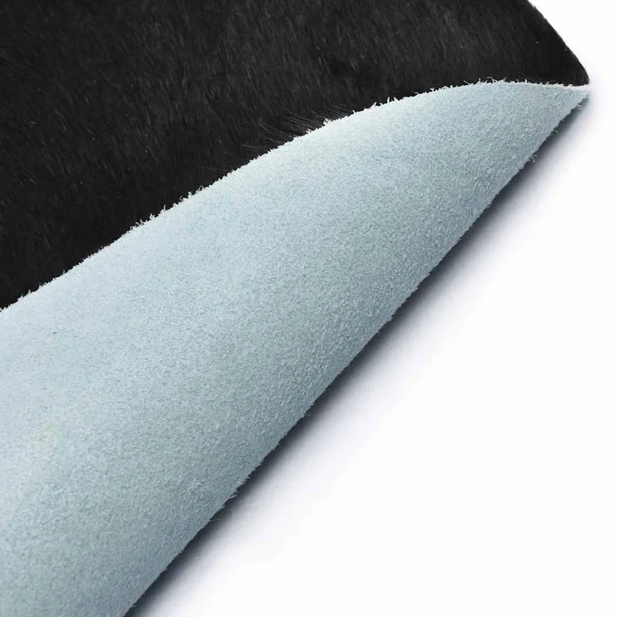 Tapis en peau de vache véritable Noir et blanc 150 x 170 cm - 4