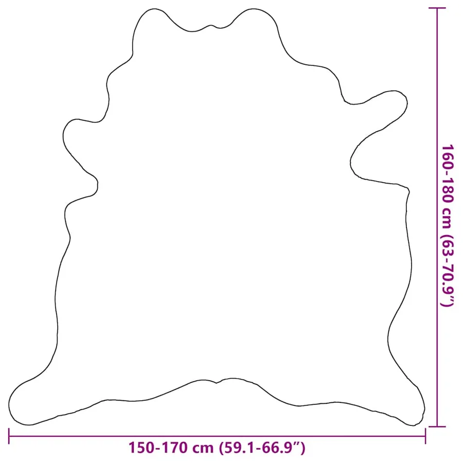 Tapis en peau de vache véritable Noir et blanc 150 x 170 cm - 9