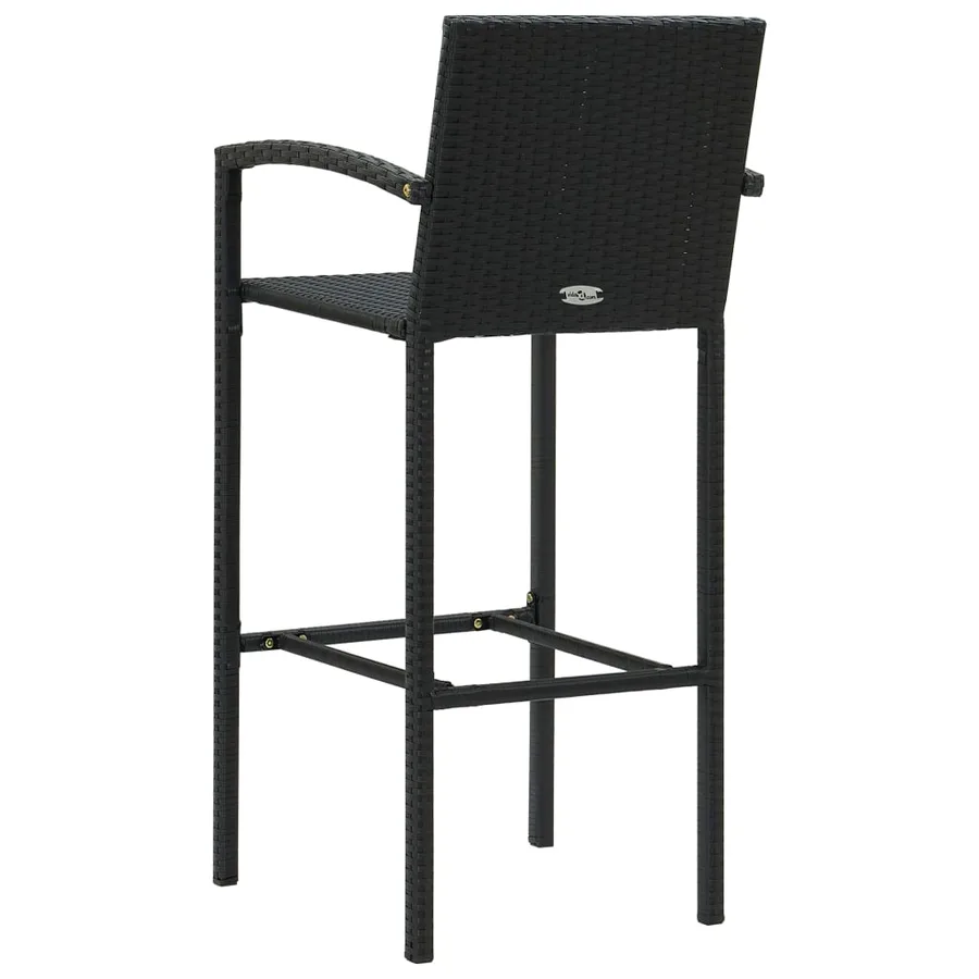Ensemble de bar de jardin 5 pcs Noir - 15