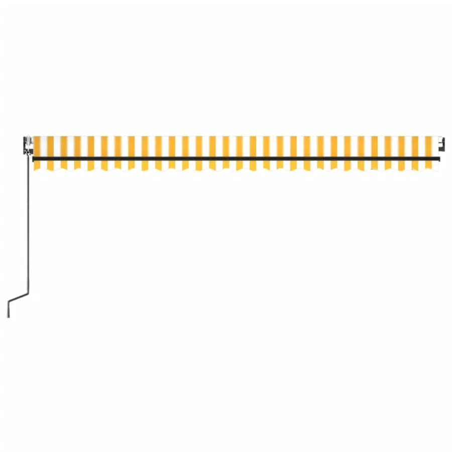 Auvent rétractable automatique 500x350 cm Jaune et blanc - 4