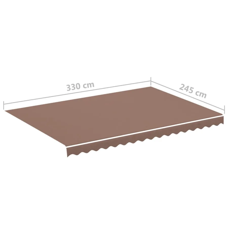 Tissu de remplacement pour auvent marron 3,5x2,5 m polyester - 6