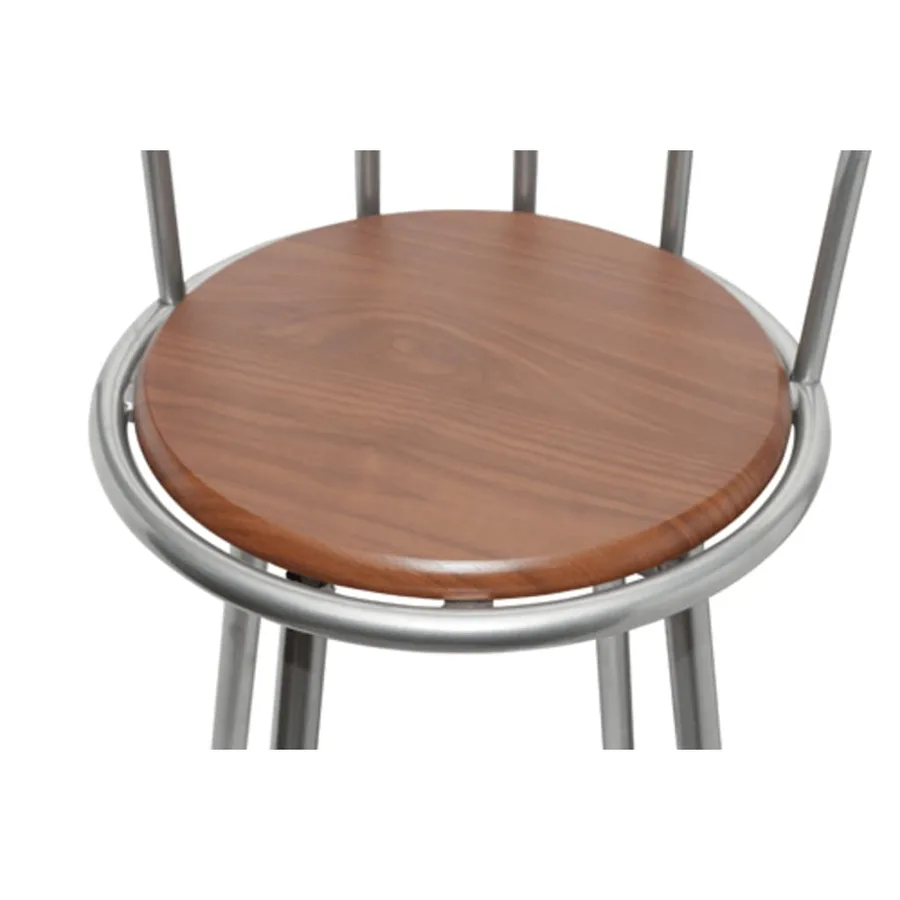Tabourets de bar lot de 2 marron acier - 4