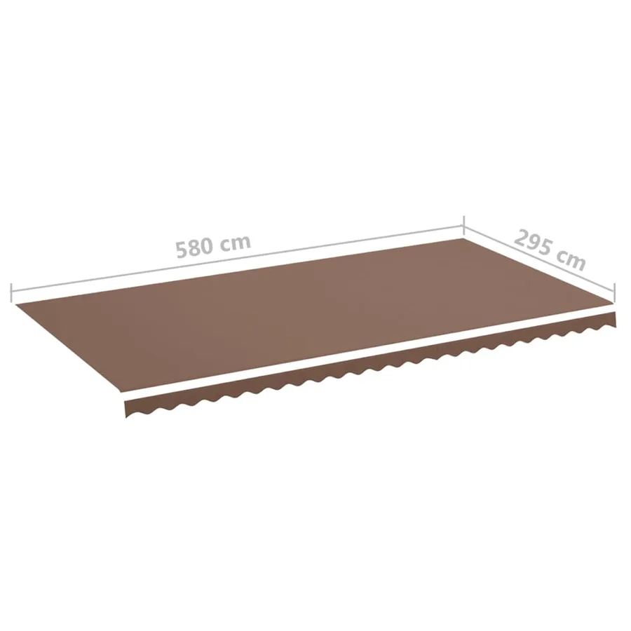 Tissu de remplacement pour auvent marron 6x3 m polyester - 6