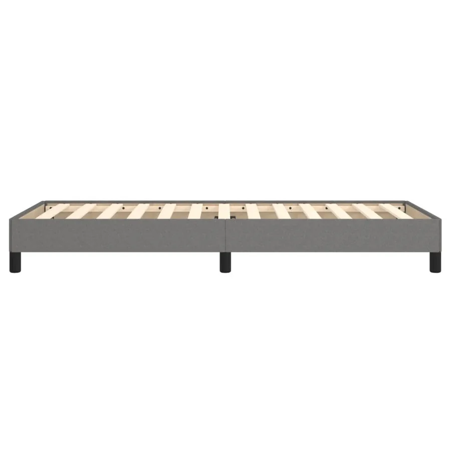 Cadre de lit sans matelas gris foncé 90x190 cm tissu - 6