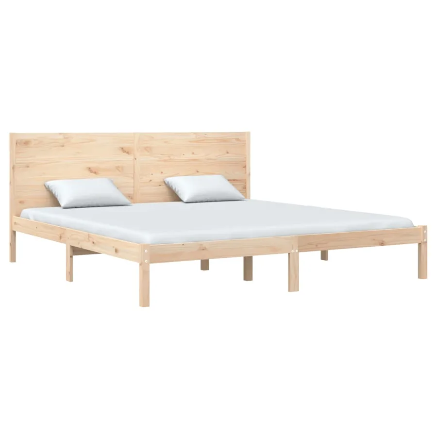 Cadre de lit sans matelas 200x200 cm bois massif de pin - 3