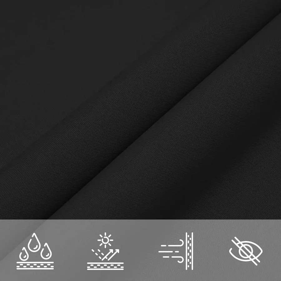 Voile de parasol tissu oxford carré 2x2 m noir - 8