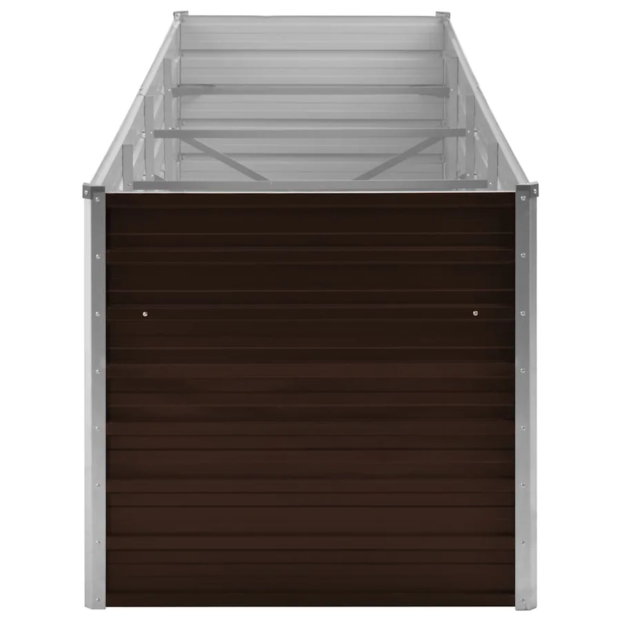 Lit surélevé de jardin Marron 320x80x77 cm Acier galvanisé - 5