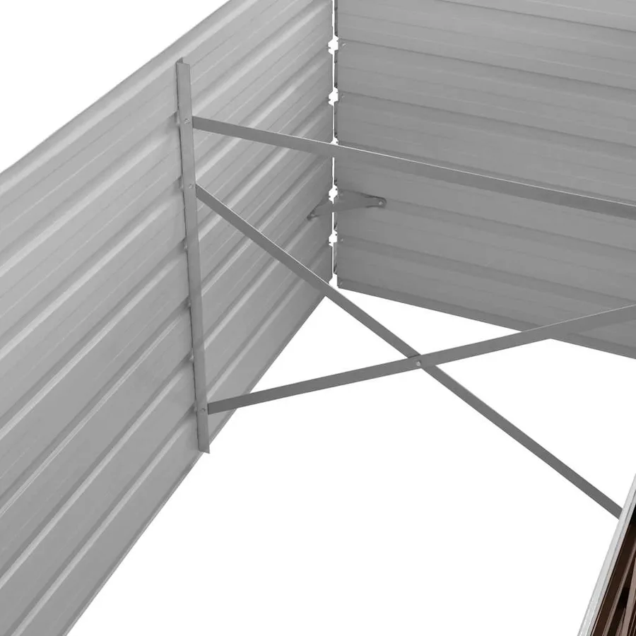 Lit surélevé de jardin Marron 320x80x77 cm Acier galvanisé - 6